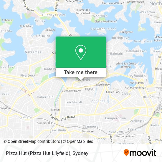 Mapa Pizza Hut (Pizza Hut Lilyfield)