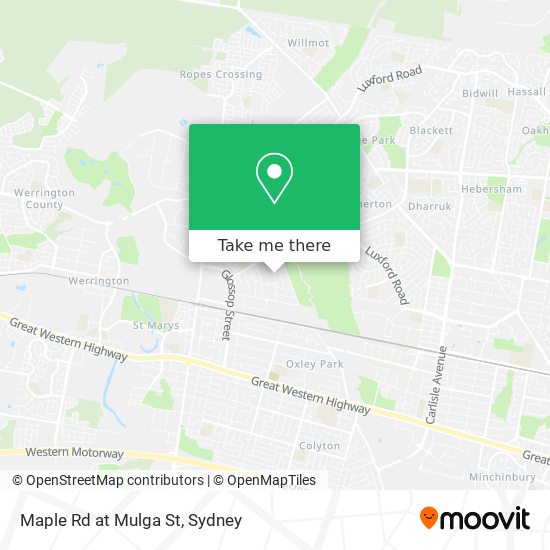 Maple Rd at Mulga St map