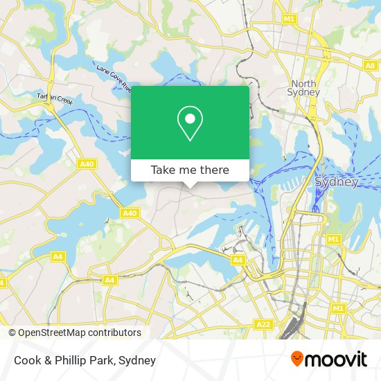 Cook & Phillip Park map