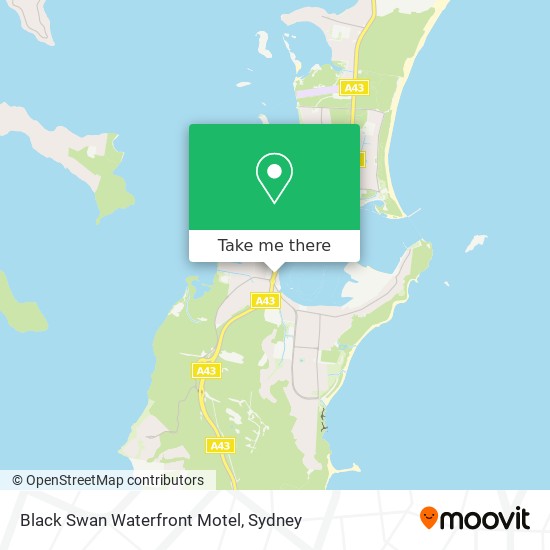 Black Swan Waterfront Motel map