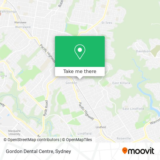 Mapa Gordon Dental Centre