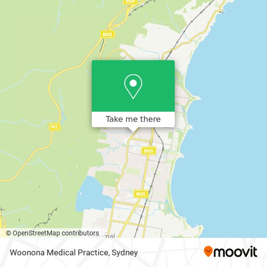 Mapa Woonona Medical Practice