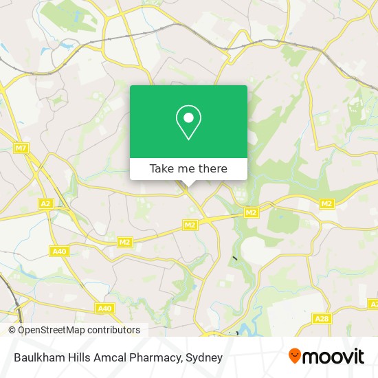 Mapa Baulkham Hills Amcal Pharmacy