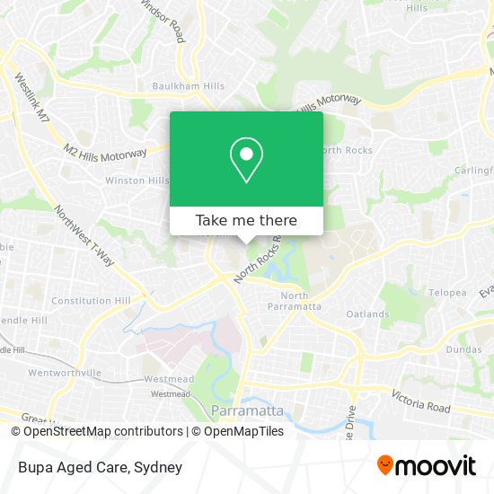 Bupa Aged Care map