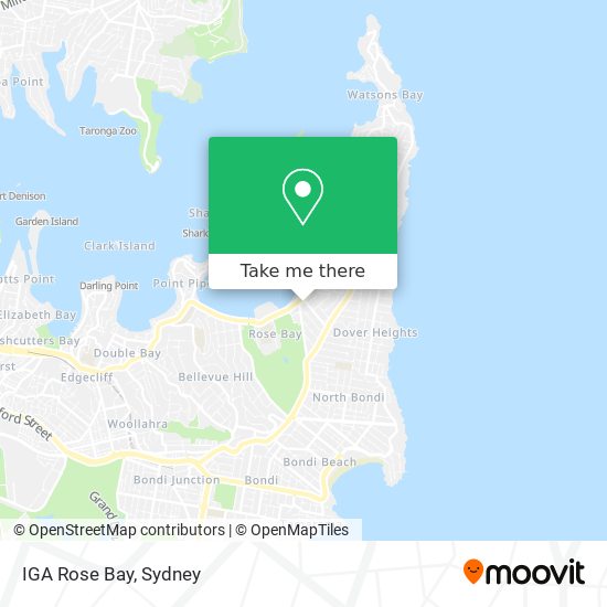 IGA Rose Bay map