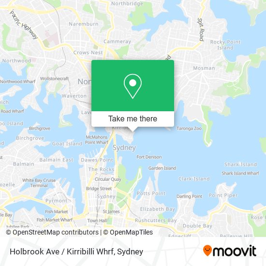 Holbrook Ave / Kirribilli Whrf map