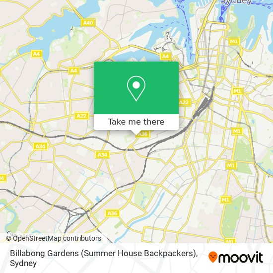 Mapa Billabong Gardens (Summer House Backpackers)