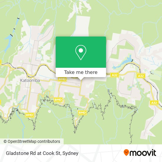 Gladstone Rd at Cook St map
