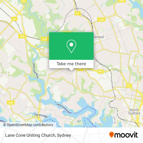 Lane Cove Uniting Church map