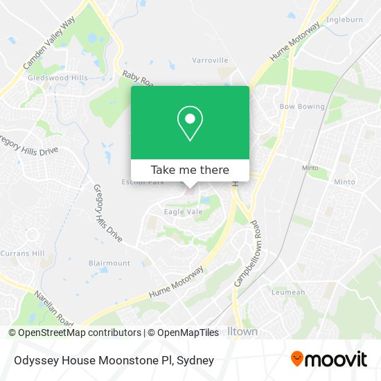 Odyssey House Moonstone Pl map