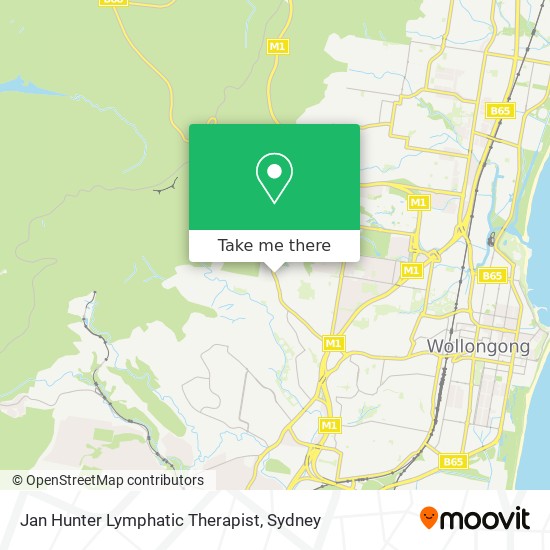 Jan Hunter Lymphatic Therapist map