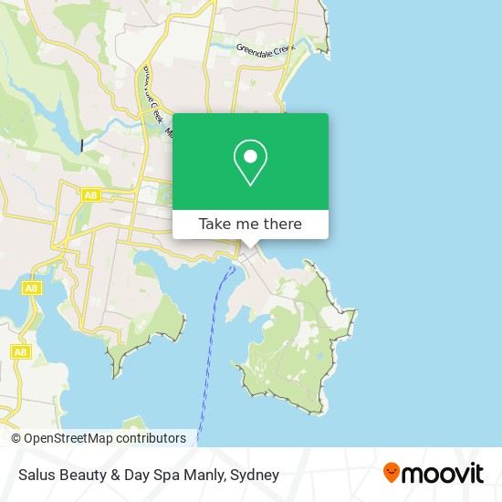 Mapa Salus Beauty & Day Spa Manly