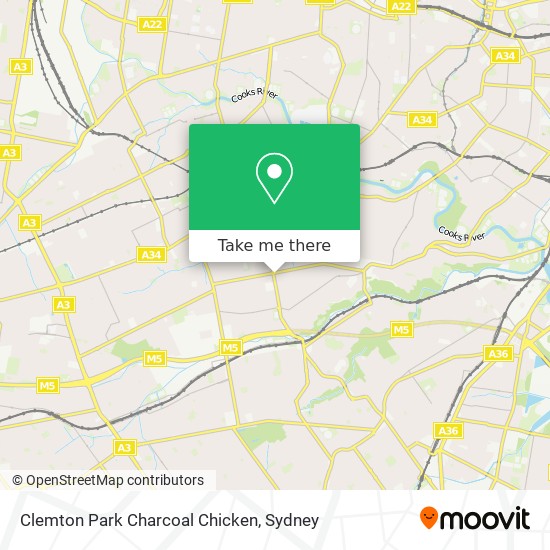 Clemton Park Charcoal Chicken map