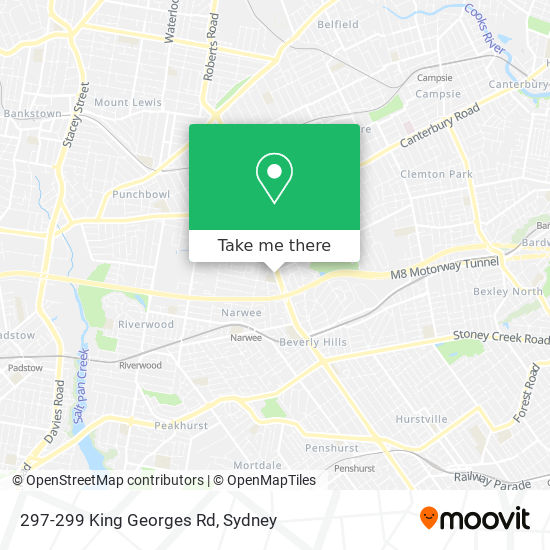 Mapa 297-299 King Georges Rd