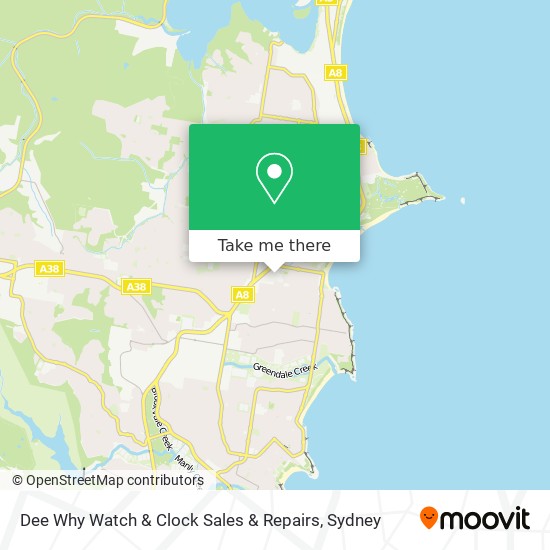 Mapa Dee Why Watch & Clock Sales & Repairs