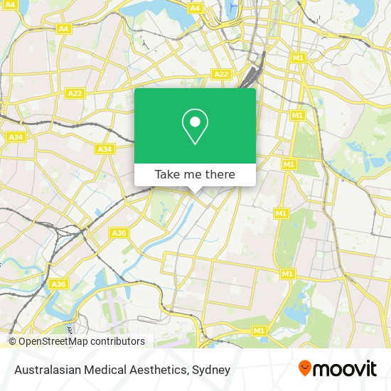 Australasian Medical Aesthetics map