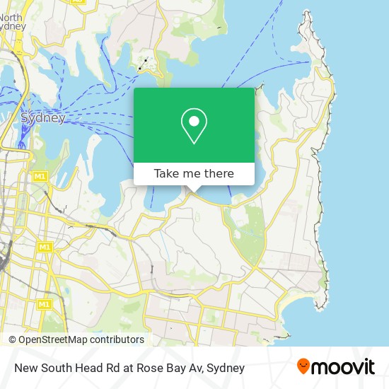 Mapa New South Head Rd at Rose Bay Av