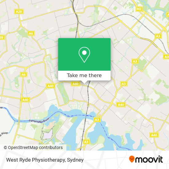 Mapa West Ryde Physiotherapy