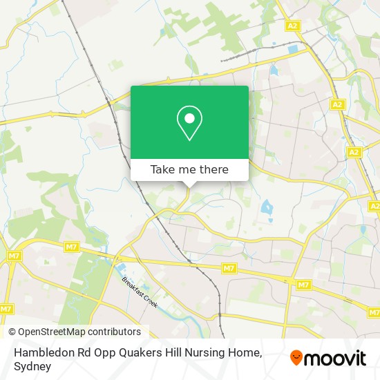 Hambledon Rd Opp Quakers Hill Nursing Home map