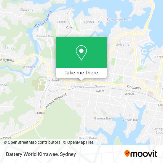 Battery World Kirrawee map