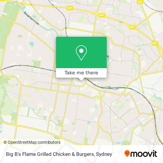 Big B's Flame Grilled Chicken & Burgers map