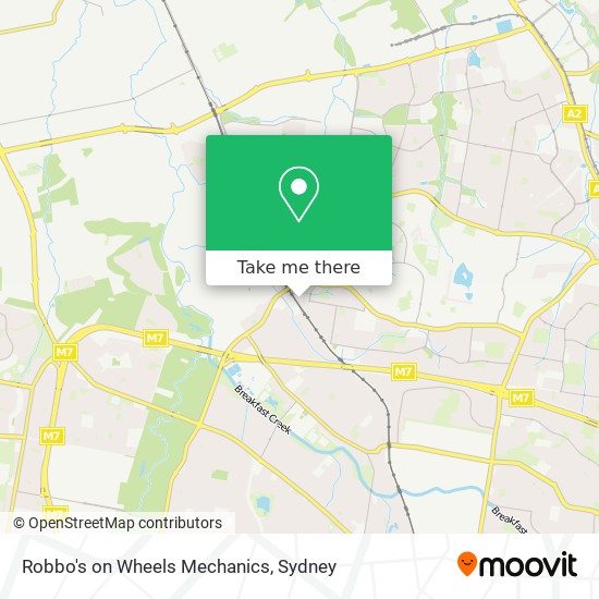 Robbo's on Wheels Mechanics map