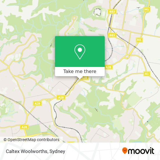 Caltex Woolworths map