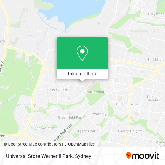 Universal Store Wetherill Park map