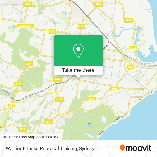 Mapa Warrior Fitness Personal Training