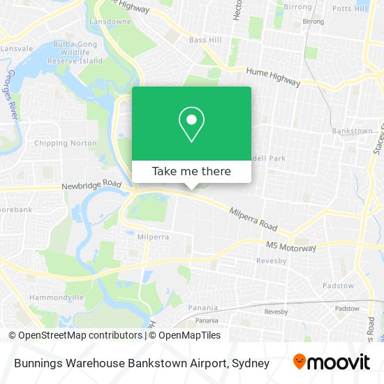 Bunnings Warehouse Bankstown Airport map