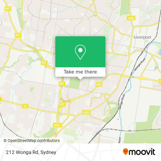 212 Wonga Rd map