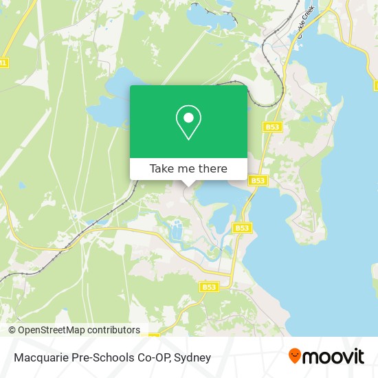 Macquarie Pre-Schools Co-OP map