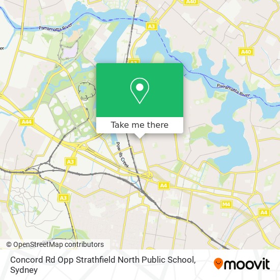 Concord Rd Opp Strathfield North Public School map