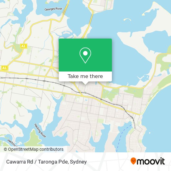 Cawarra Rd / Taronga Pde map