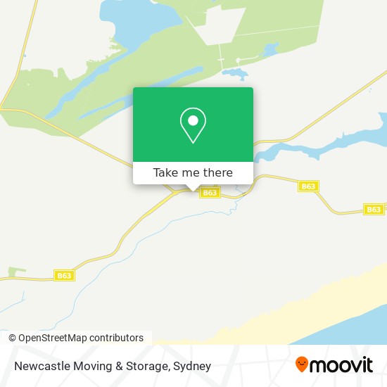 Mapa Newcastle Moving & Storage