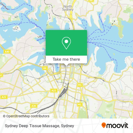 Mapa Sydney Deep Tissue Massage