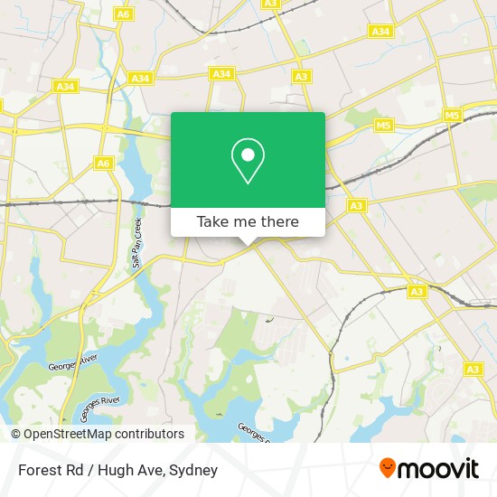 Forest Rd / Hugh Ave map