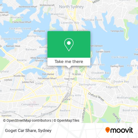 Goget Car Share map