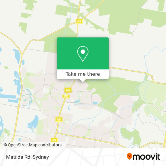 Mapa Matilda Rd