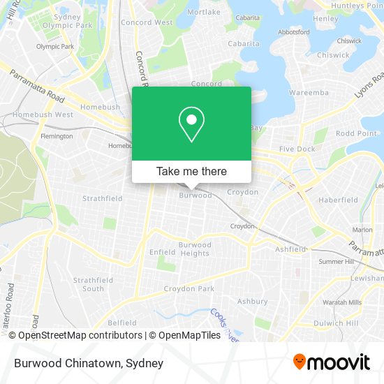 Burwood Chinatown map