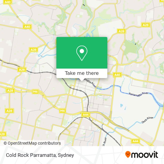 Cold Rock Parramatta map