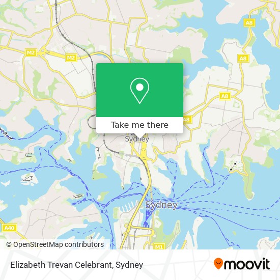 Elizabeth Trevan Celebrant map