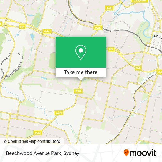 Mapa Beechwood Avenue Park