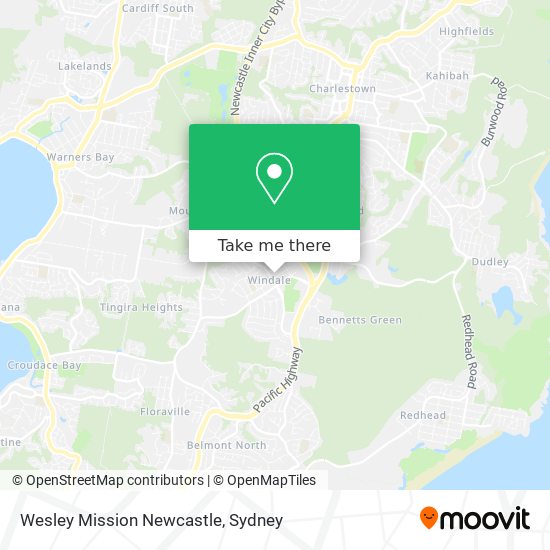 Wesley Mission Newcastle map