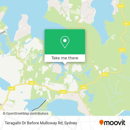 Mapa Teragalin Dr Before Mulloway Rd