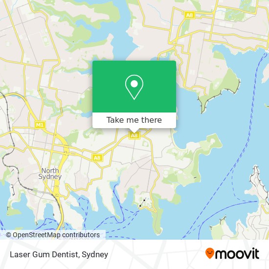 Laser Gum Dentist map