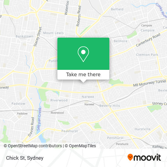 Chick St map