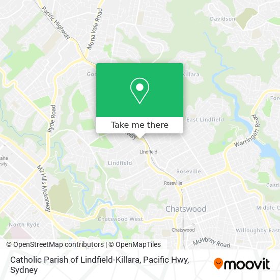 Catholic Parish of Lindfield-Killara, Pacific Hwy map