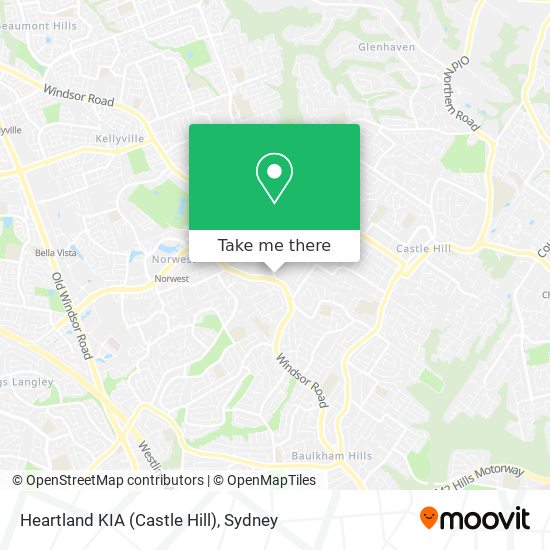 Mapa Heartland KIA (Castle Hill)