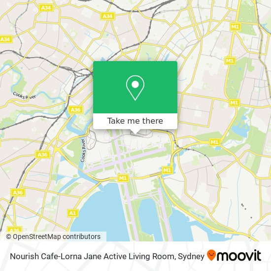 Mapa Nourish Cafe-Lorna Jane Active Living Room